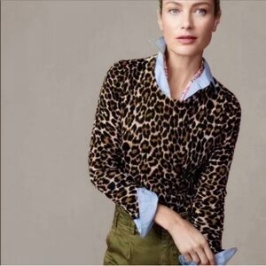 J. Crew Tippi Leopard Print Sweater 
100% Merino wool
Small 
Perfect condition